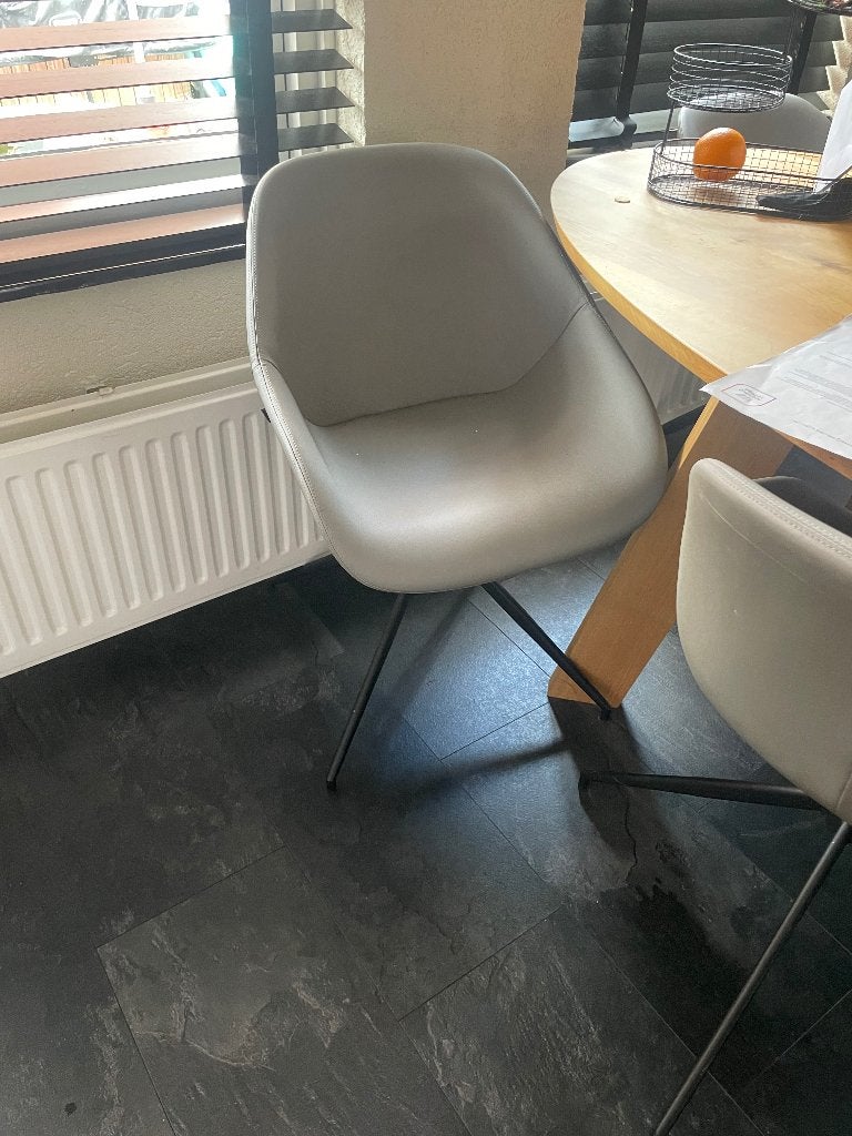 Eetkamerstoelen, Huis en Inrichting, Ophalen, Zo goed als nieuw, Stof, Grijs