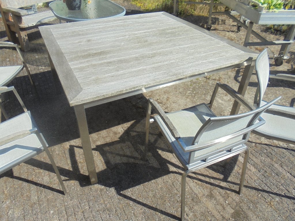 Tuinset, Ophalen, 4 zitplaatsen, Gebruikt, Hardhout