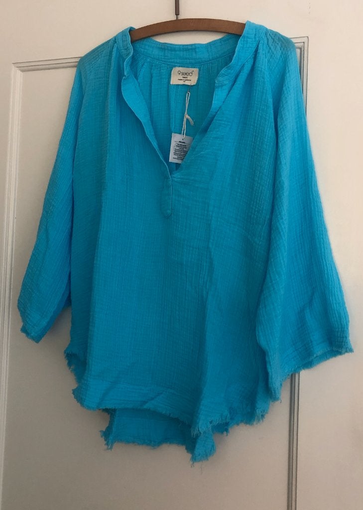 NIEUW 9seed USA heerlijk zomerse kaftan blouse mt M/L, Kleding | Dames, Blouses en Tunieken, Maat 38/40 (M), Nieuw, 9seed, Verzenden