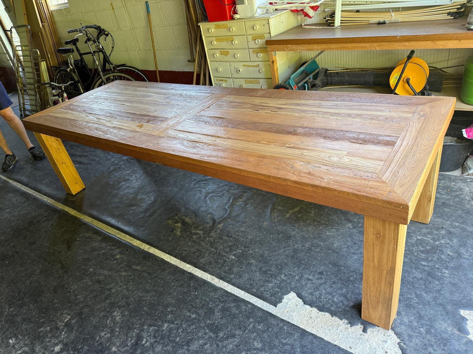 Teakhout tafel 3 meter, Ophalen, Teakhout, 200 cm of meer, 50 tot 100 cm