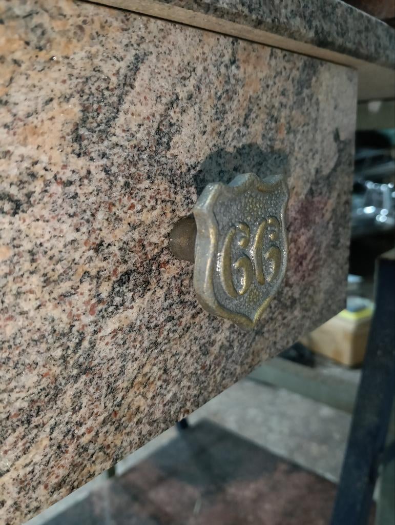 Vintage Route 66 Metalen Knop/Handvat., Ophalen of Verzenden