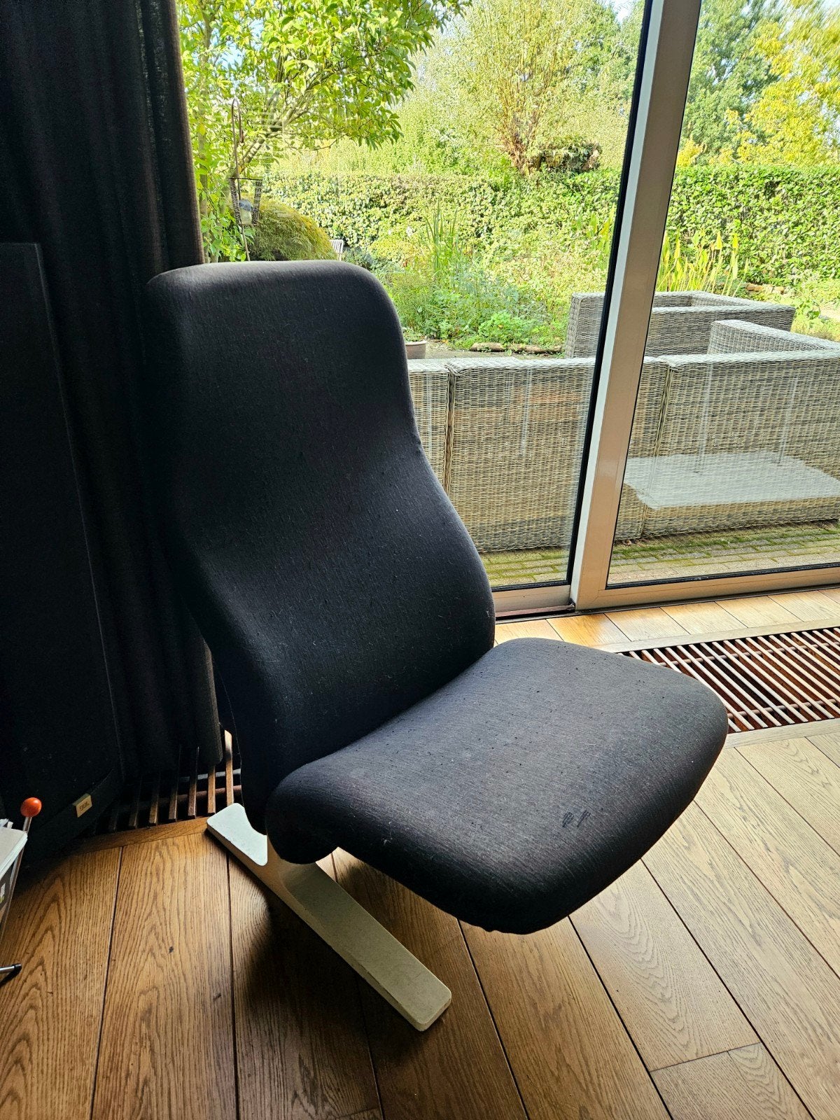 Vintage Artifort Concorde stoel, Ophalen, Gebruikt, Zwart, Vintage
