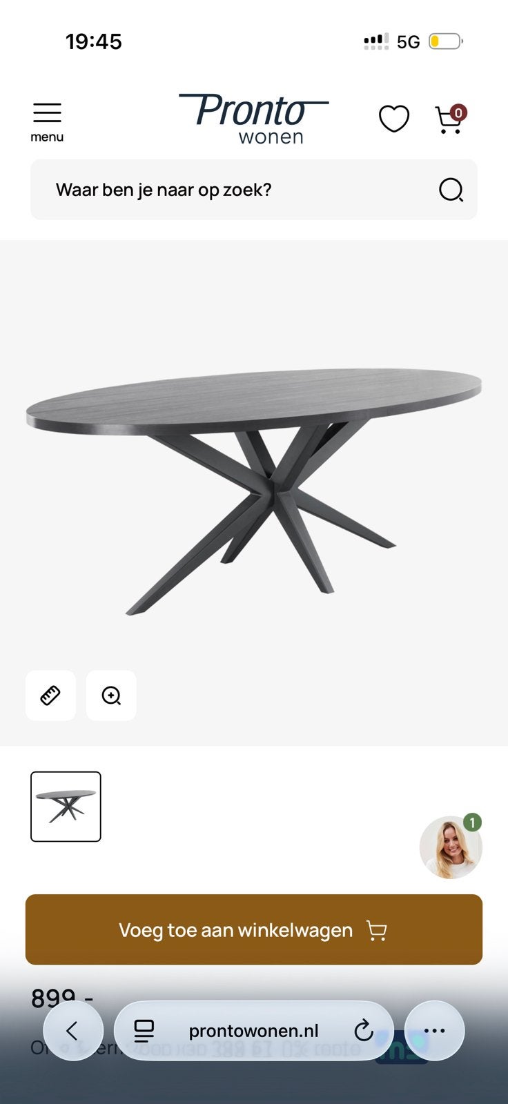 Eettafel pronto, Huis en Inrichting, Tafels | Eettafels, Ophalen, 200 cm of meer, 50 tot 100 cm, Zo goed als nieuw