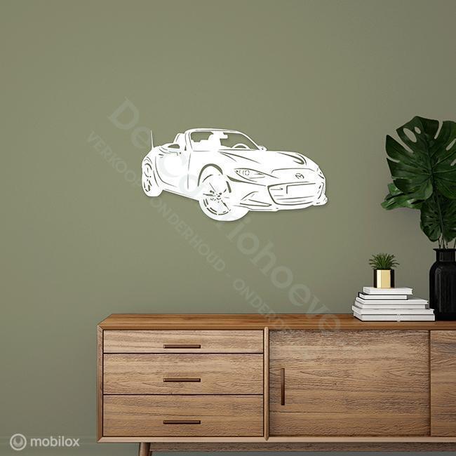 MX5 Wanddecoratie ND (70*31cm) Wit, De Cabriohoeve VOF, Nieuw, Info@cabriohoeve.nl, Julianalaan 9, 9462PG Gasselte, Nederland