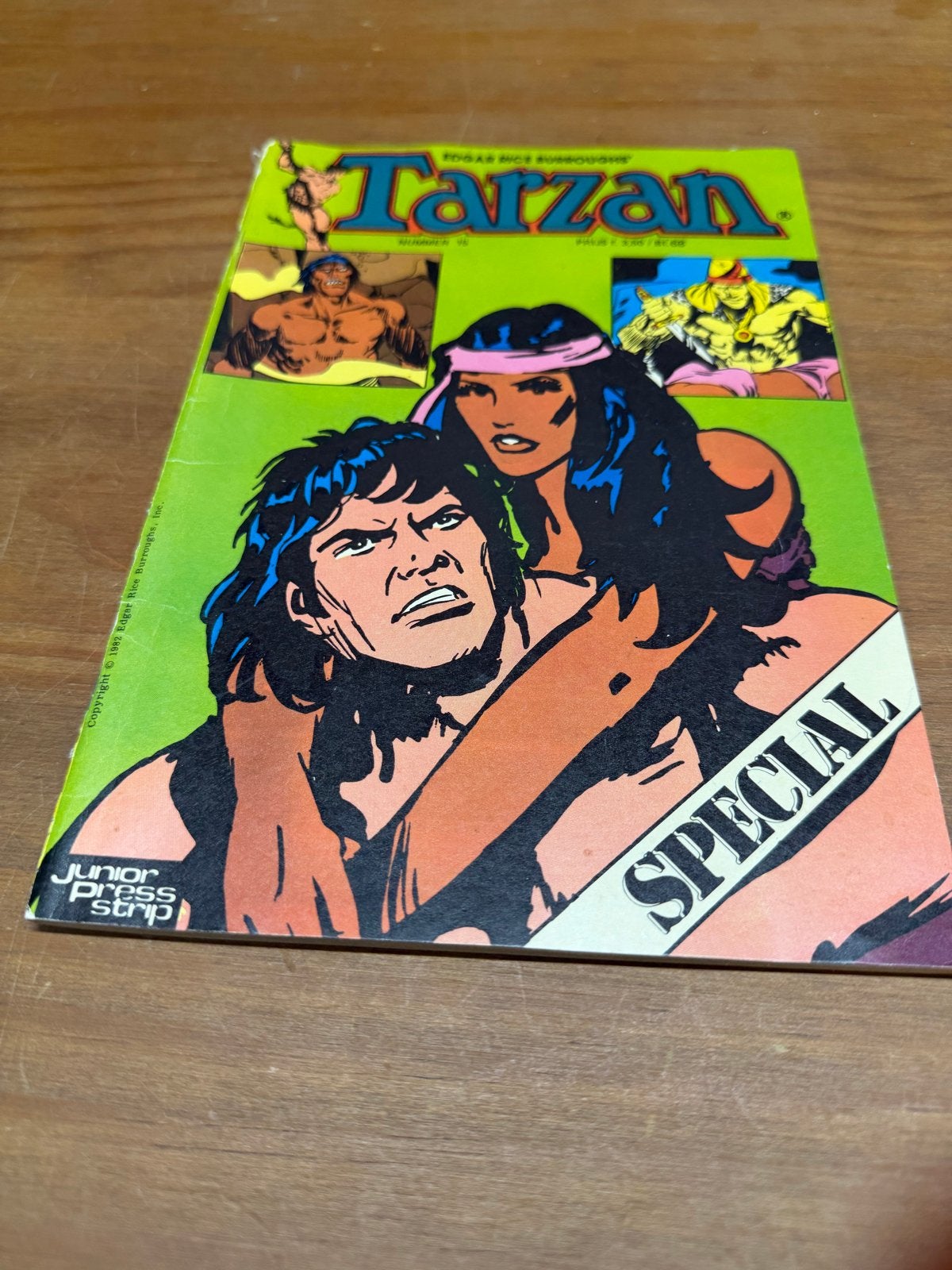 Oude Tarzan stripboek - Junior Press Strip nummer 15 (1982), Boeken, Eén stripboek, Ophalen of Verzenden, Gelezen