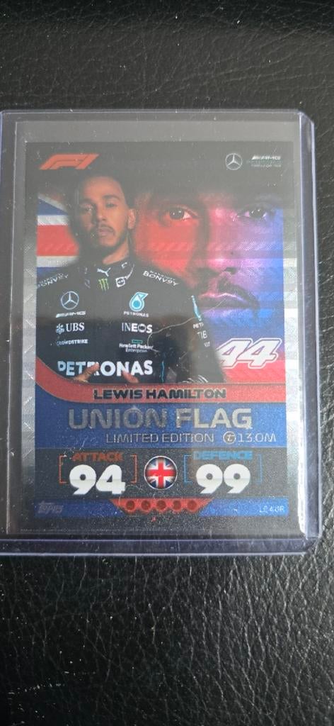 Lewis Hamilton Union Flag Limited Edition Topps Turbo Attax, Ophalen of Verzenden, Zo goed als nieuw, Formule 1