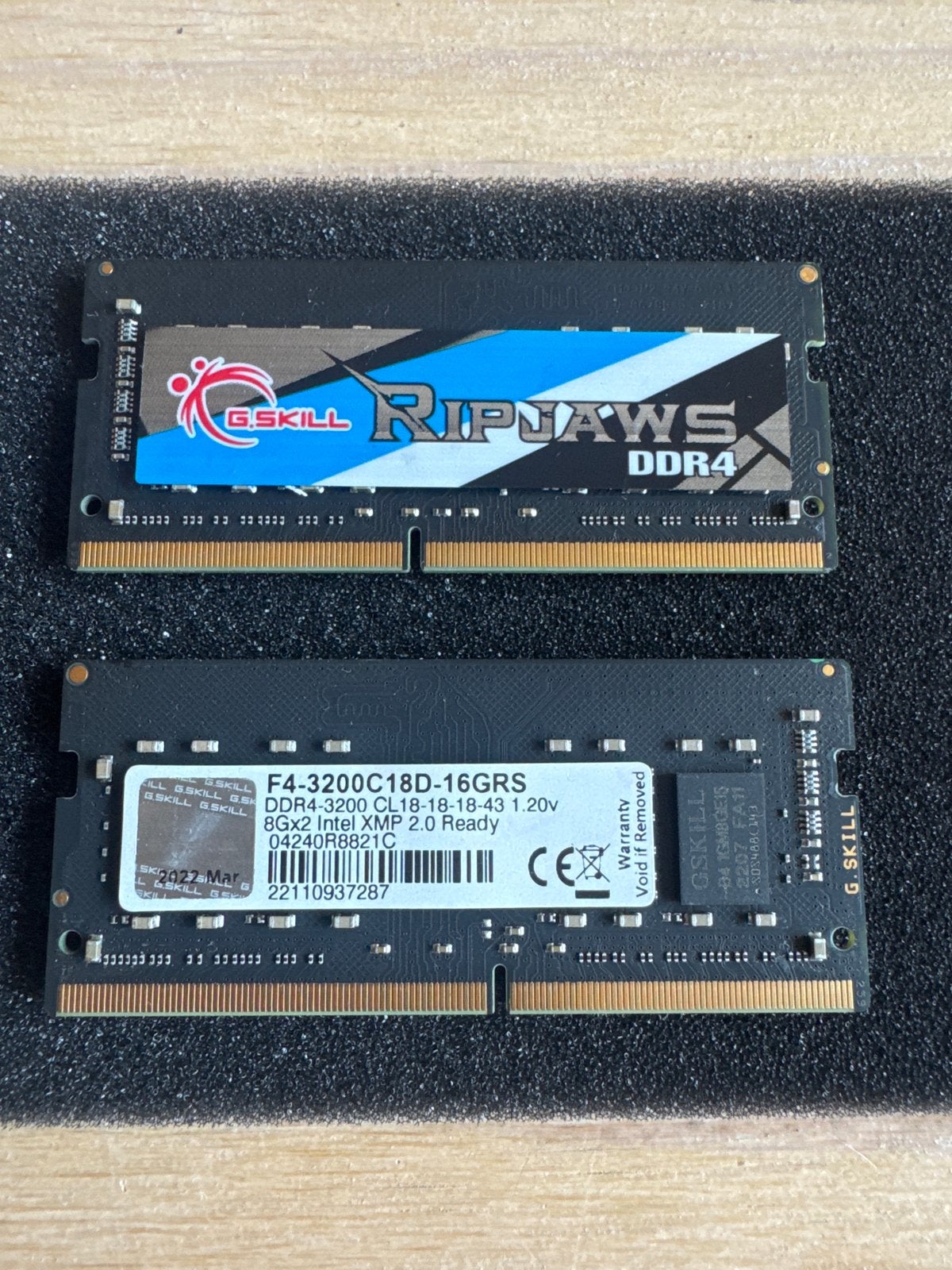G.Skill Ripjaws DDR4 RAM 16GB (2x8GB) 3200MHz, Computers en Software, RAM geheugen, Ophalen, Gebruikt, Server, DDR4