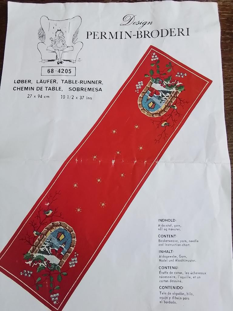 Borduurpatroon voor een kerstloper, Ophalen of Verzenden, Zo goed als nieuw, Handborduren, Patroon