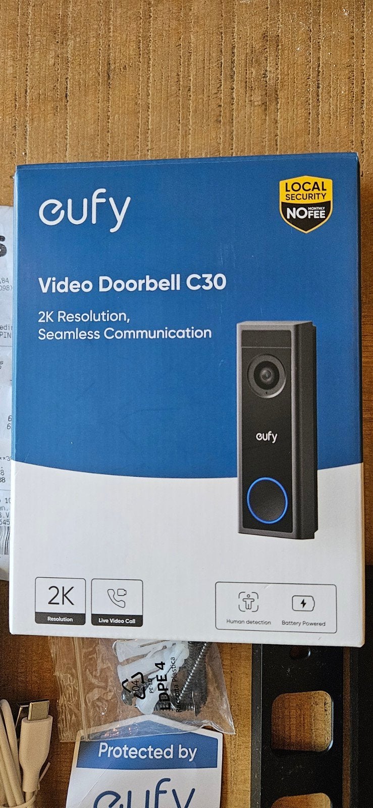 Eufy C30 Video deurbel met kassabon ZGAN, Huis en Inrichting, Ophalen, Zo goed als nieuw