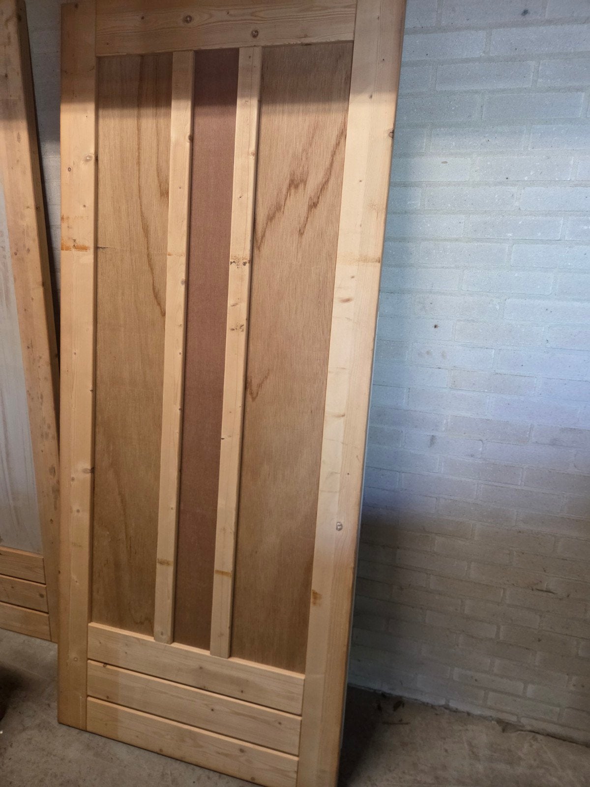 vurenhout paneeldeur, Ophalen, 80 tot 100 cm, Nieuw, Buitendeur