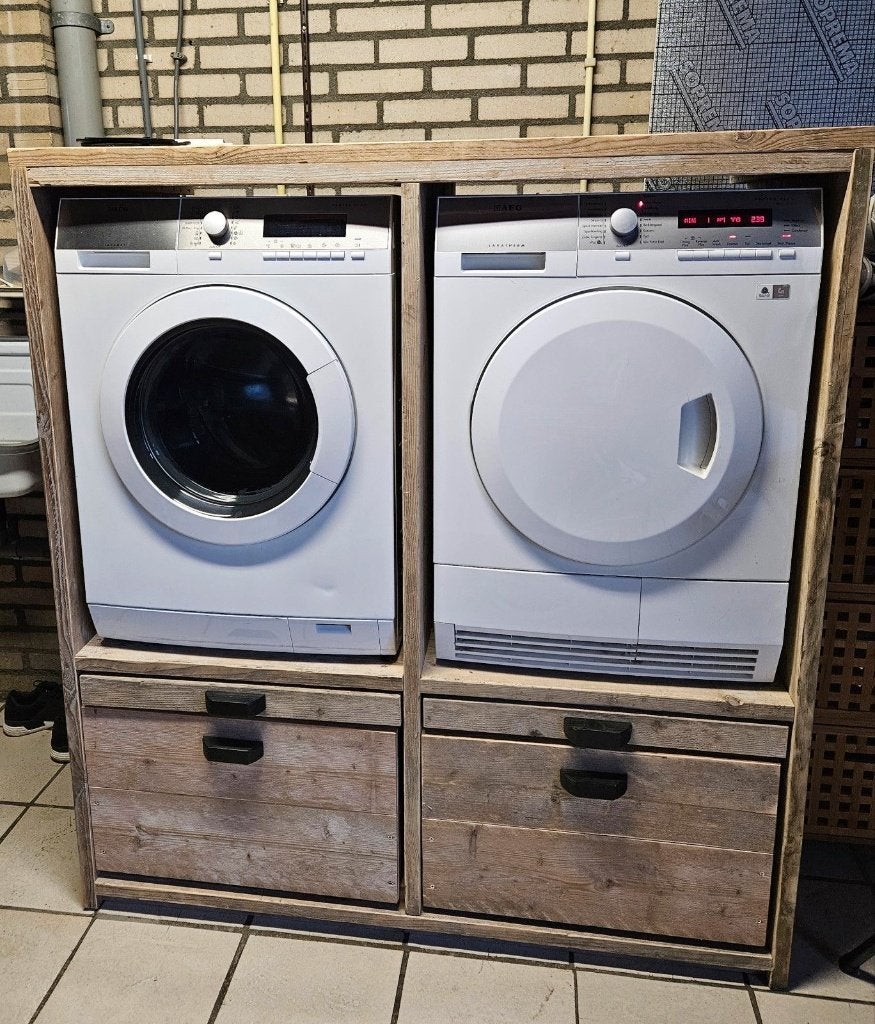 wasmachinekast van gebr steigerhout, Huis en Inrichting, Ophalen, Nieuw