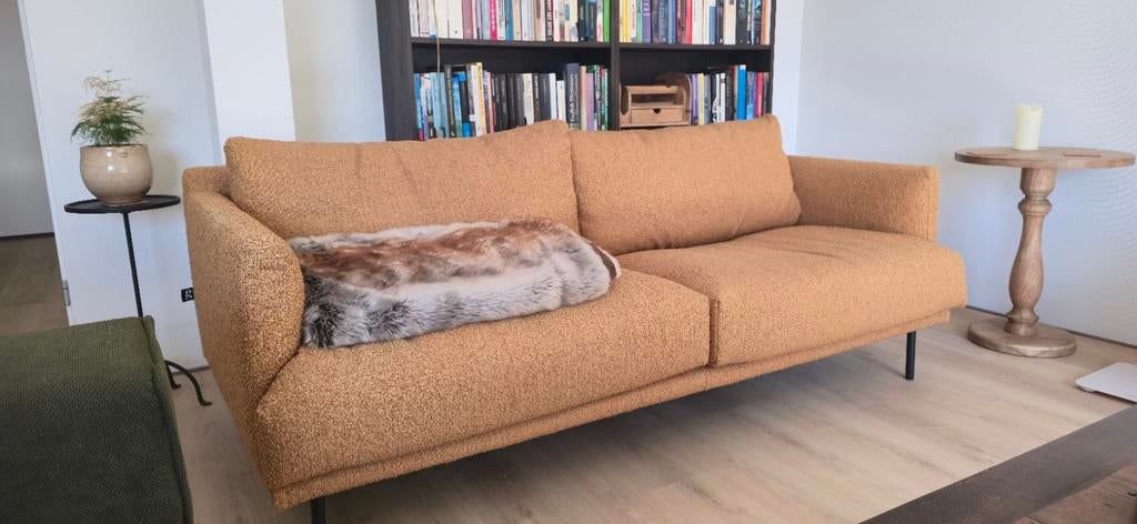 Goossens bank Luxor mosterd geel 195 cm 3 zits, Huis en Inrichting, Banken | Bankstellen, Klassiek Retro Kwaliteit, 150 tot 200 cm