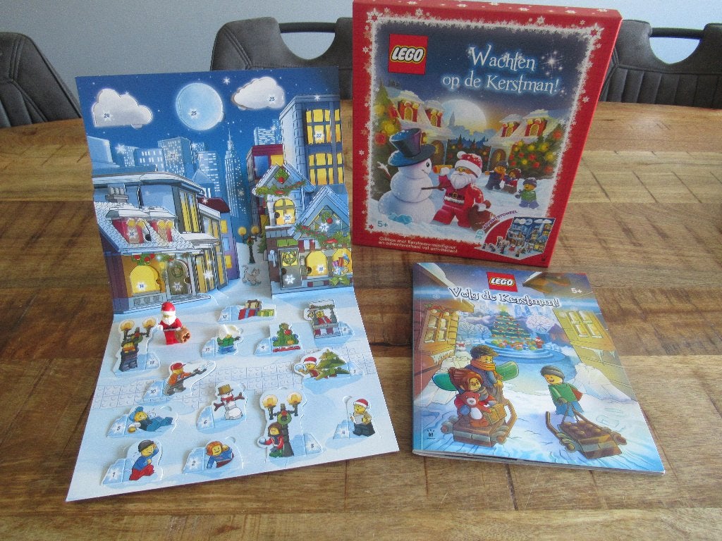 Lego Wachten op de Kerstman! boek en poppetje, Kinderen en Baby's, Speelgoed | Duplo en Lego, Zo goed als nieuw, Lego, Ophalen of Verzenden