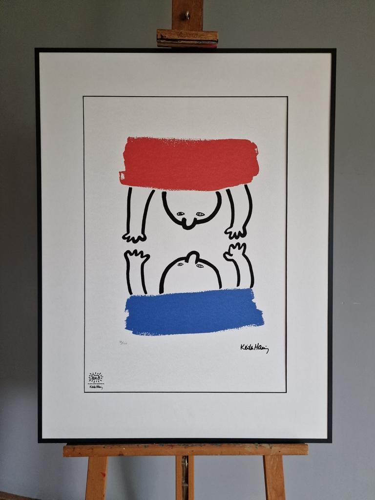 Keith Haring - The Story of Red and Blue - 90/150, Antiek en Kunst, Kunst | Litho's en Zeefdrukken, Ophalen of Verzenden