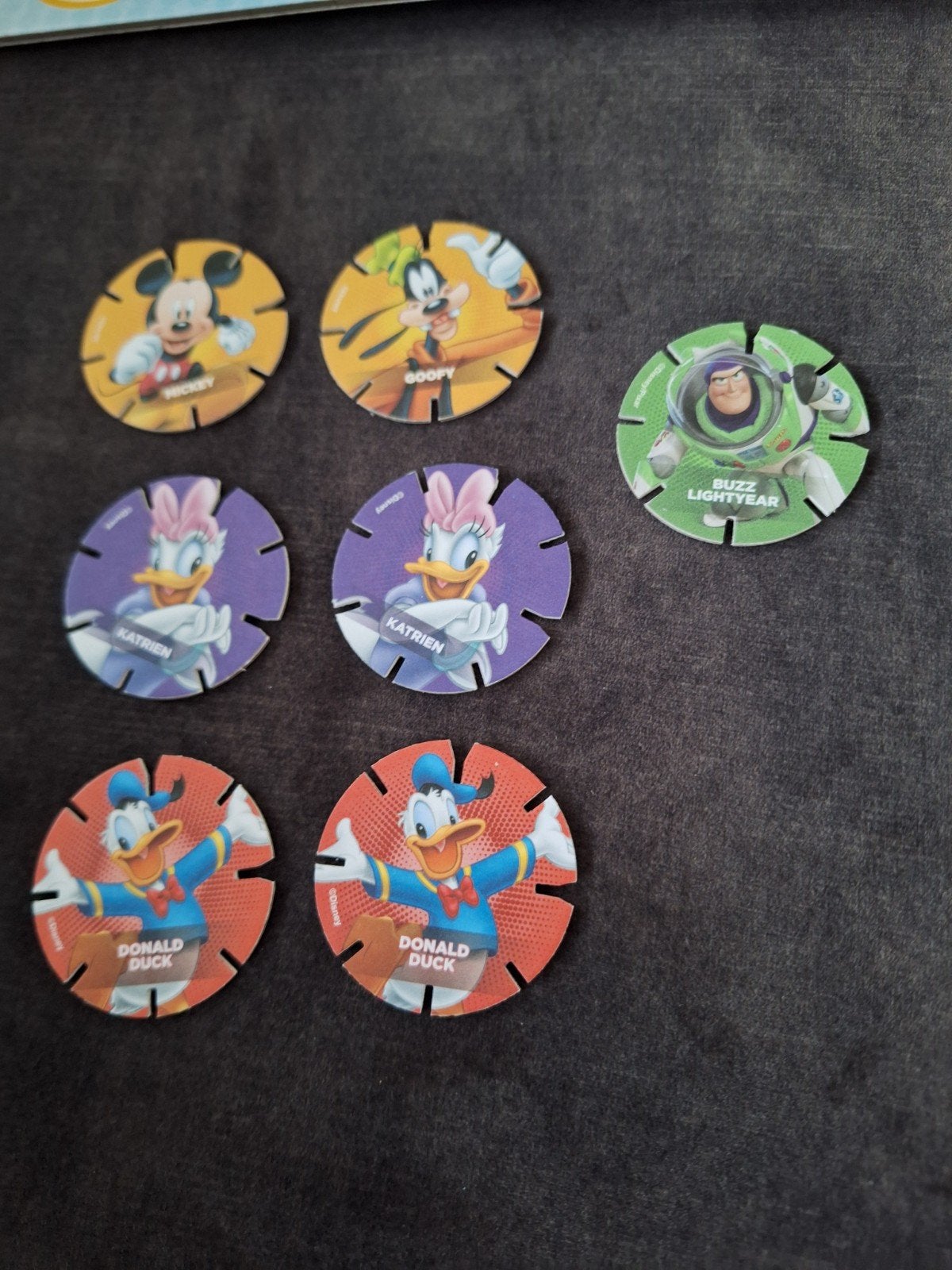 Disney Pogs  Flippo's - Mickey, Donald, Goofy, Katrien, Buzz, Ophalen of Verzenden, Gebruikt
