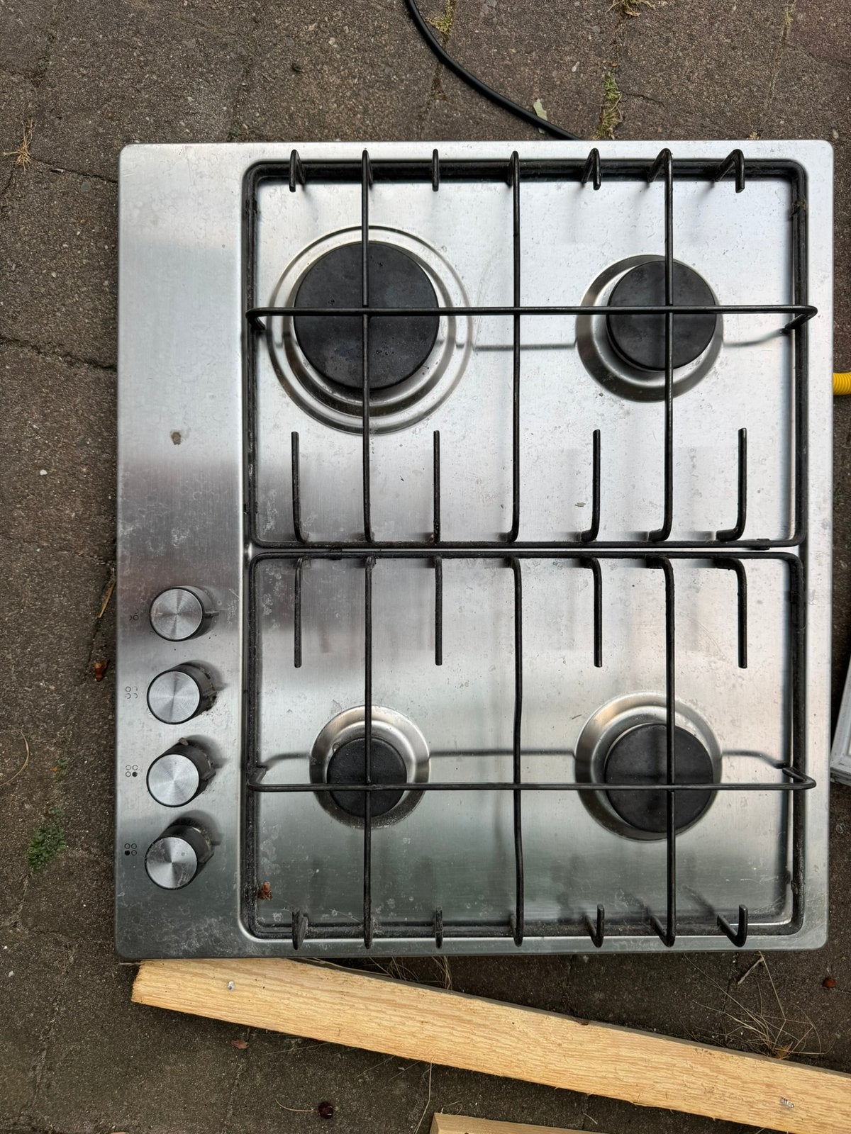Inbouw gasstel, Ophalen, Gebruikt, 4 kookzones, Inbouw
