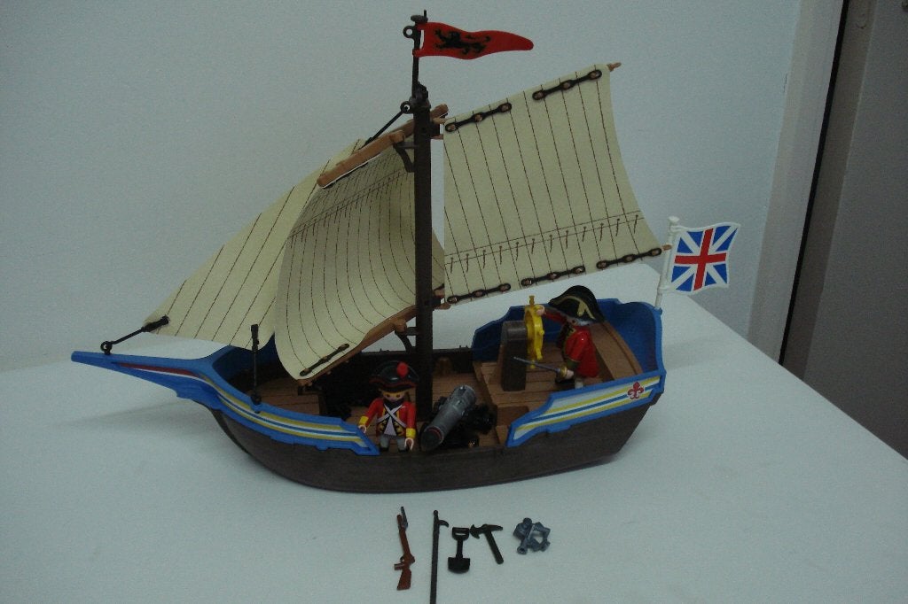 Piratenschip+ Piratenvesting+ 2 Piraten. 5140=4007=4654=4690, Complete set, Ophalen of Verzenden, Zo goed als nieuw, Boot/Schip