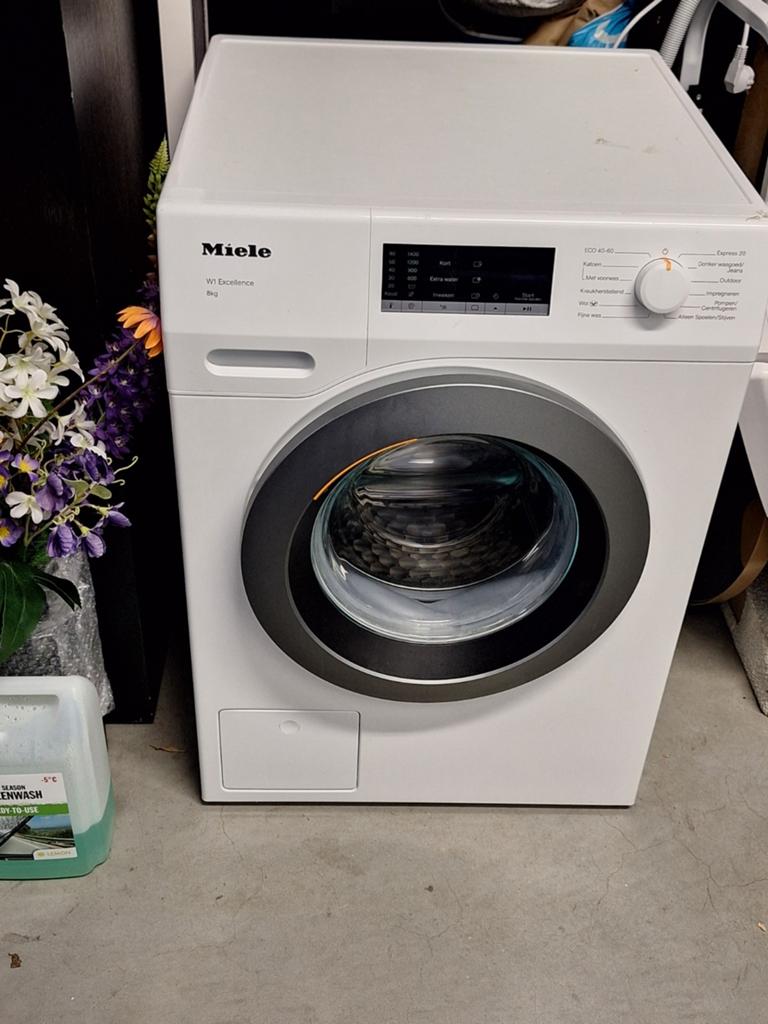 Miele W1 Excellence WEB115 WPS 8kg Wasmachine, Witgoed en Apparatuur, Wasmachines, Zo goed als nieuw, Voorlader, 8 tot 10 kg, 85 tot 90 cm