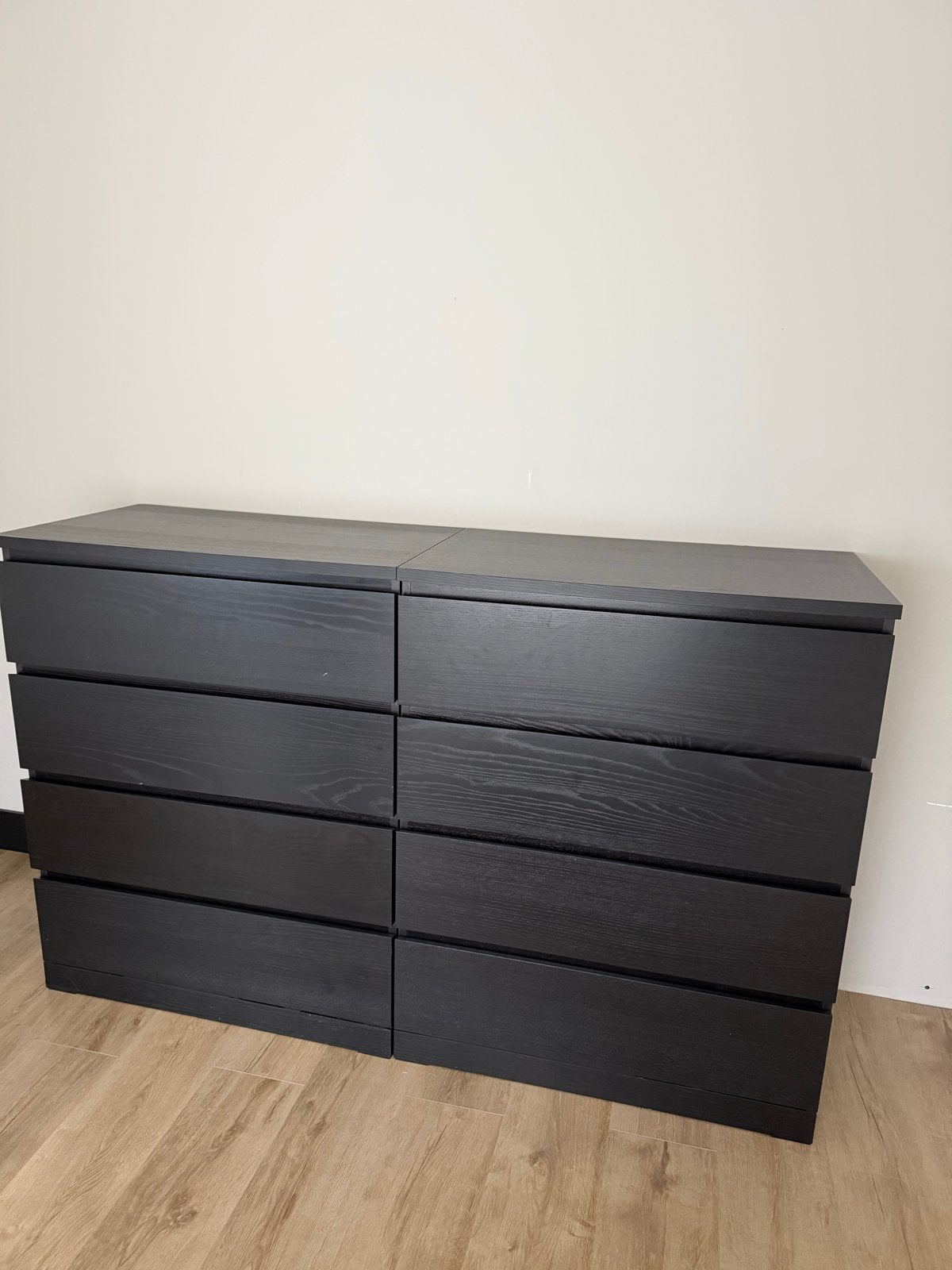 2x IKEA MALM ladekast - Zwartbruin, 4 lades per kast, Huis en Inrichting, Ophalen, Gebruikt, 100 tot 150 cm, 50 tot 100 cm