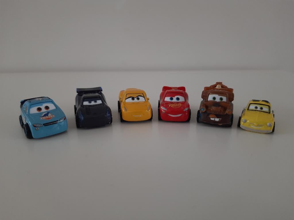 6 Disney Cars mini racers, Ophalen of Verzenden, Overige figuren, Gebruikt, Beeldje of Figuurtje