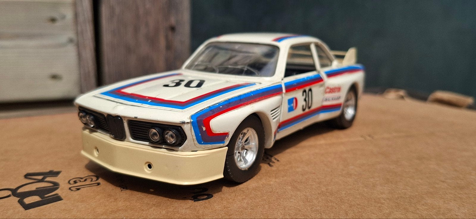 Bburago BMW 3.0 CS Rally Race, Ophalen of Verzenden, Gebruikt, Auto, Bburago