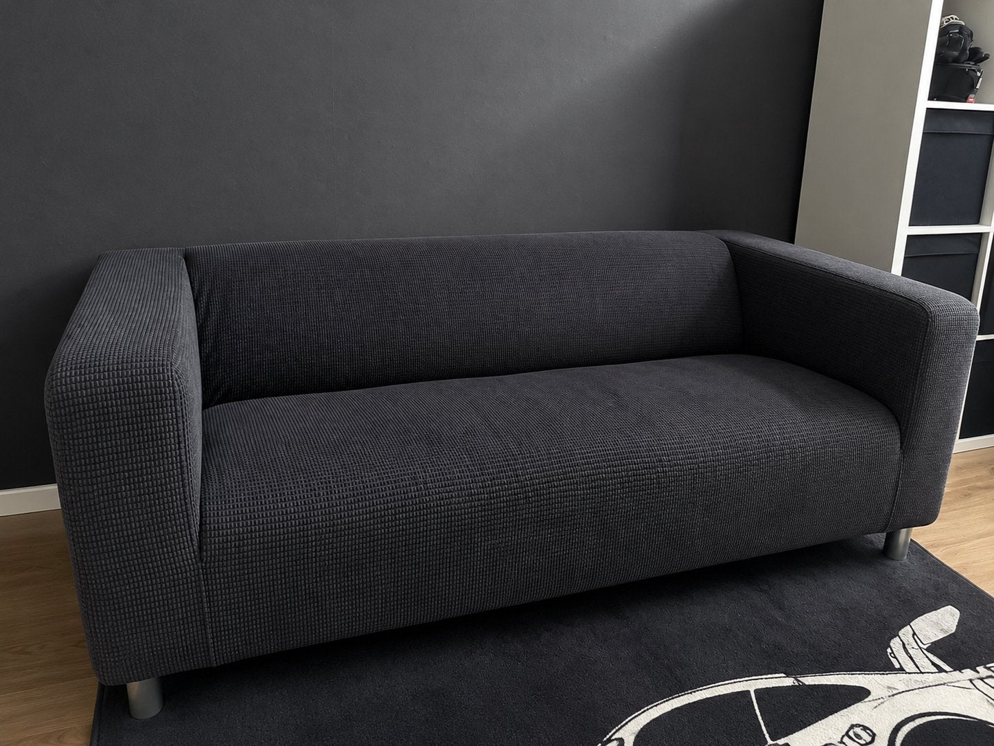 IKEA KLIPPAN 2-zits bank – Grijs – Zo goed als nieuw, Ophalen, 150 tot 200 cm, Tweepersoons, 75 tot 100 cm