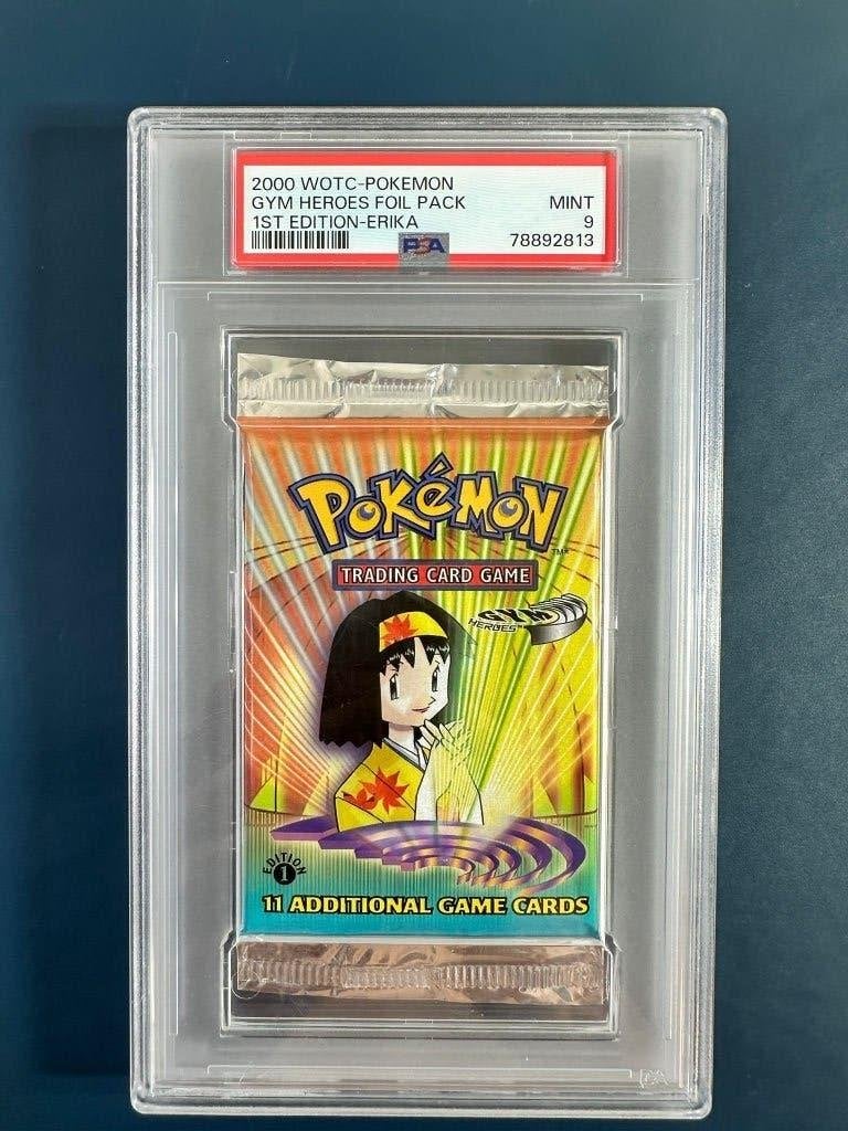 Pokémon PSA 9 Gym Heroes 1st edition booster pack, Hobby en Vrije tijd, Verzamelkaartspellen | Pokémon, Ophalen of Verzenden, Nieuw