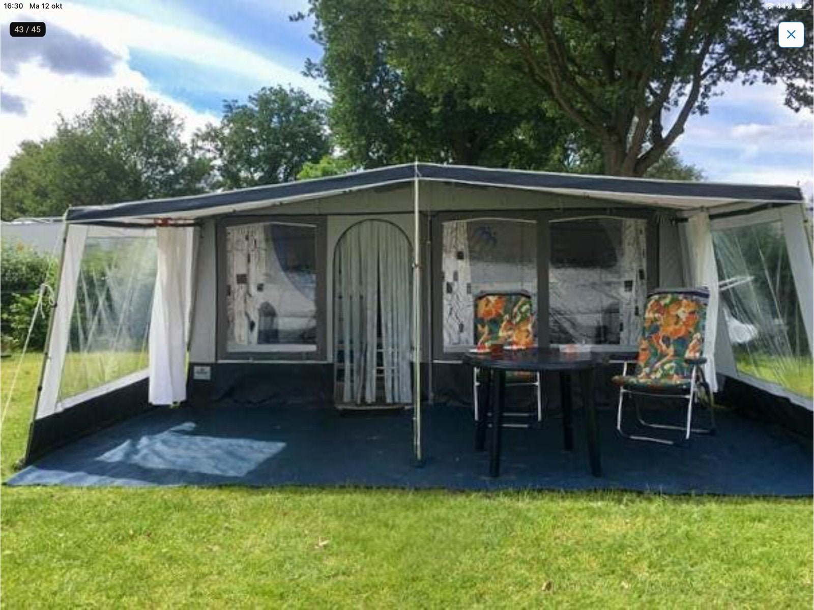 Brand luifel Parasol-XL, voor de tent of ad caravan., Caravans en Kamperen, Ophalen, Gebruikt