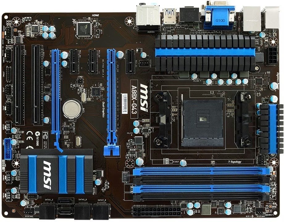MSI A88X-G43 Moederbord, Computers en Software, Moederborden, Zo goed als nieuw, AMD, DDR3, Ophalen of Verzenden