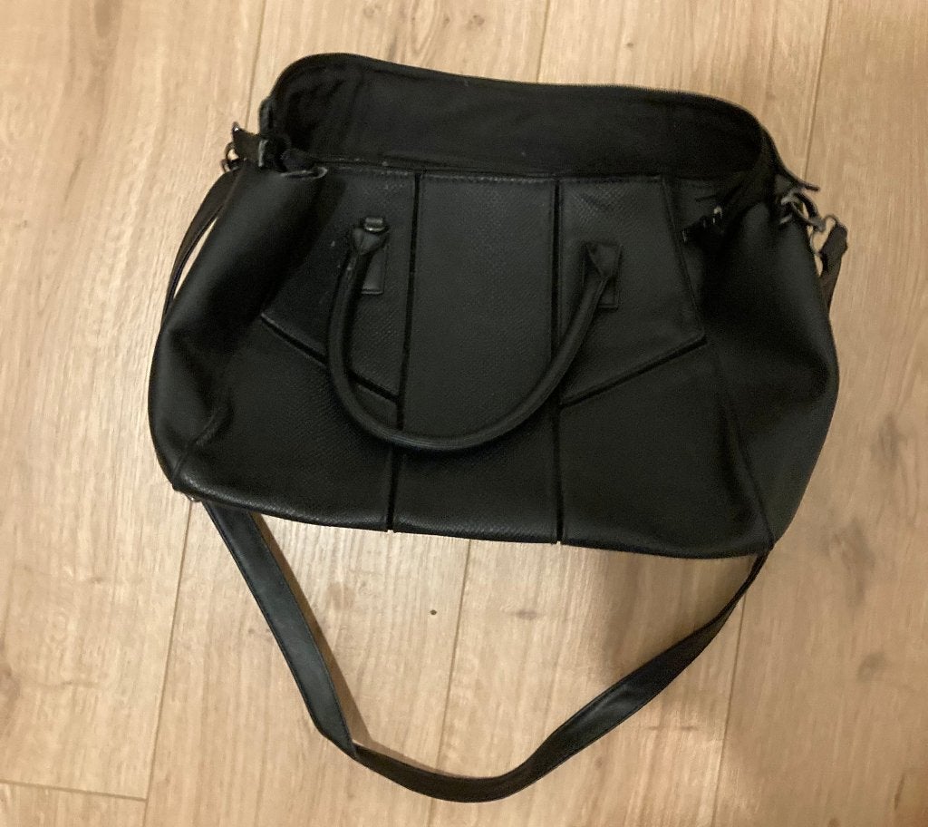 Grote zwarte handtas Atmosphere Primark schooltas werktas 40, Sieraden, Tassen en Uiterlijk, Ophalen of Verzenden, Zo goed als nieuw
