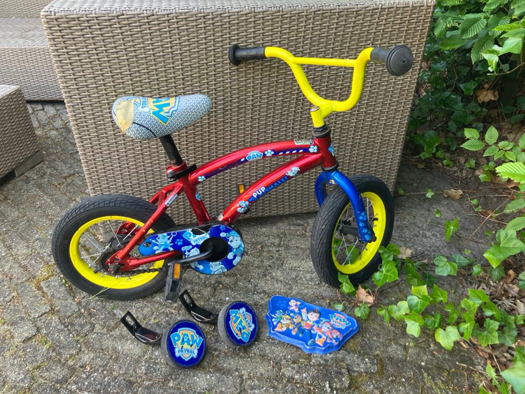 Paw Patrol fietsje met zijwieltjes, Ophalen, Gebruikt, Minder dan 16 inch, Zijwieltjes