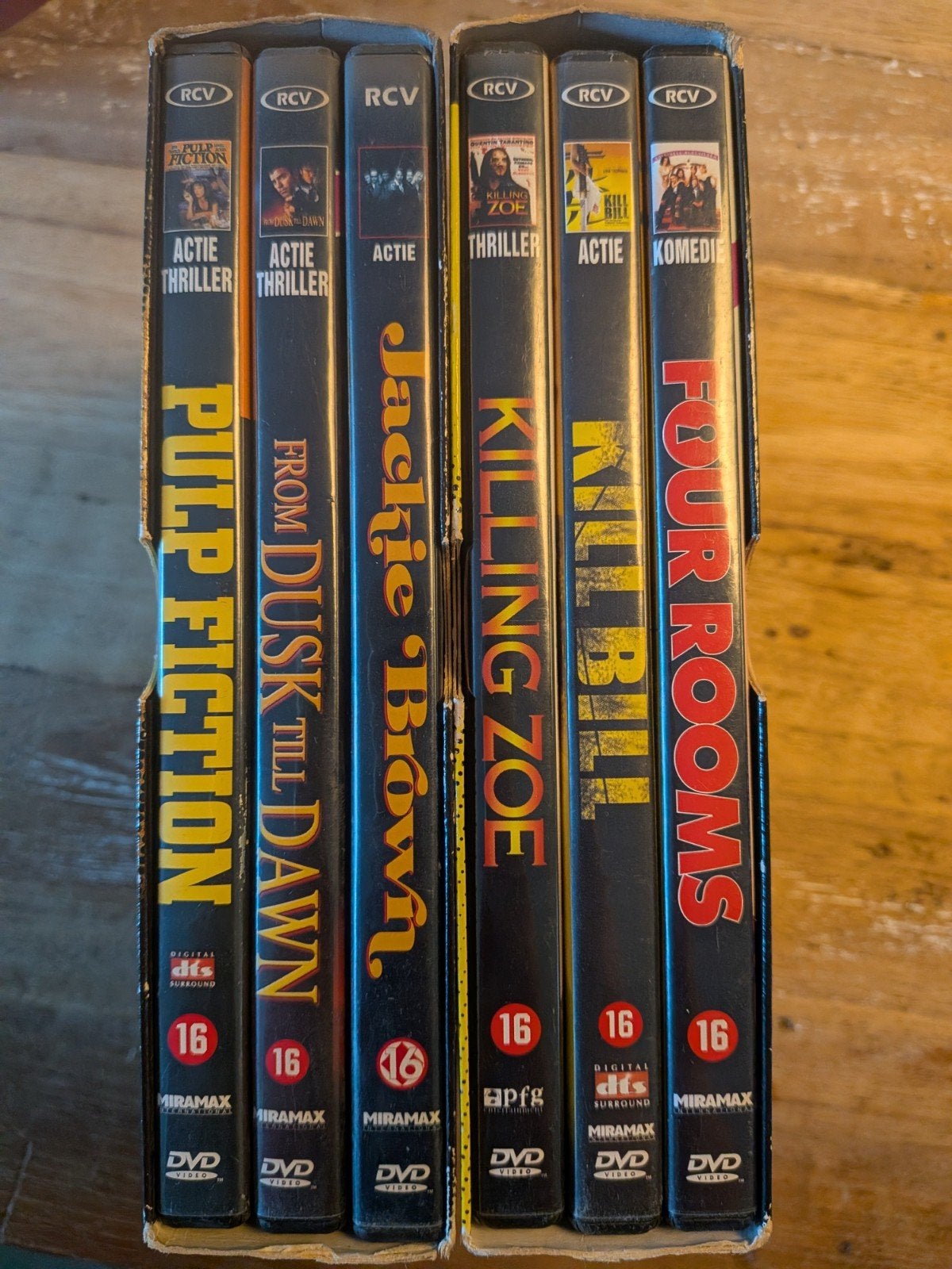 Quentin Tarantino DVD Collection, Vanaf 16 jaar, Nederlands, Ophalen of Verzenden, Inclusief doosje
