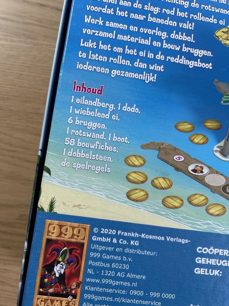 Dodo Bordspel 999 Games, Ophalen of Verzenden, Zo goed als nieuw