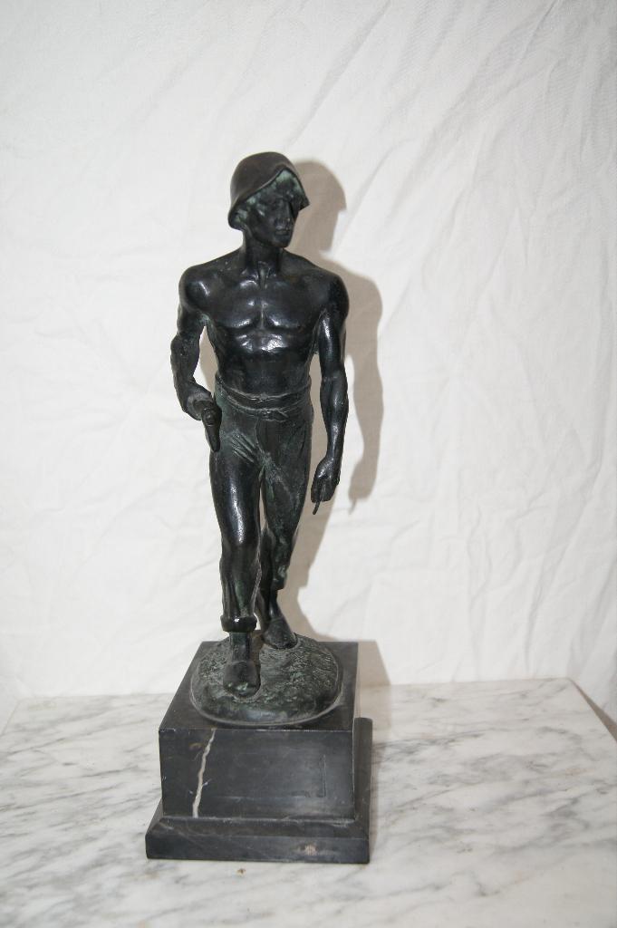 Bos arbeider ( Iffland Franz  Antiek, Ophalen of Verzenden, Brons, Beeld