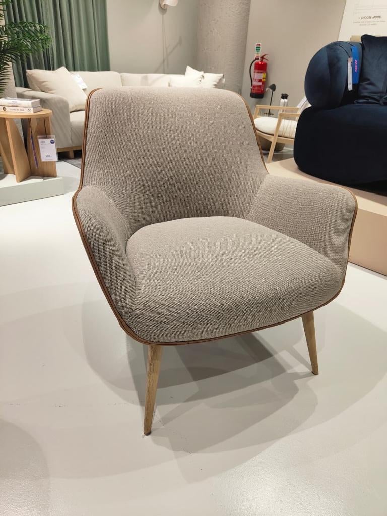 SOFACOMPANY Oscar, Huis en Inrichting, Fauteuils, Zo goed als nieuw, Hout, Leer, Stof, 75 tot 100 cm, 75 tot 100 cm, Ophalen