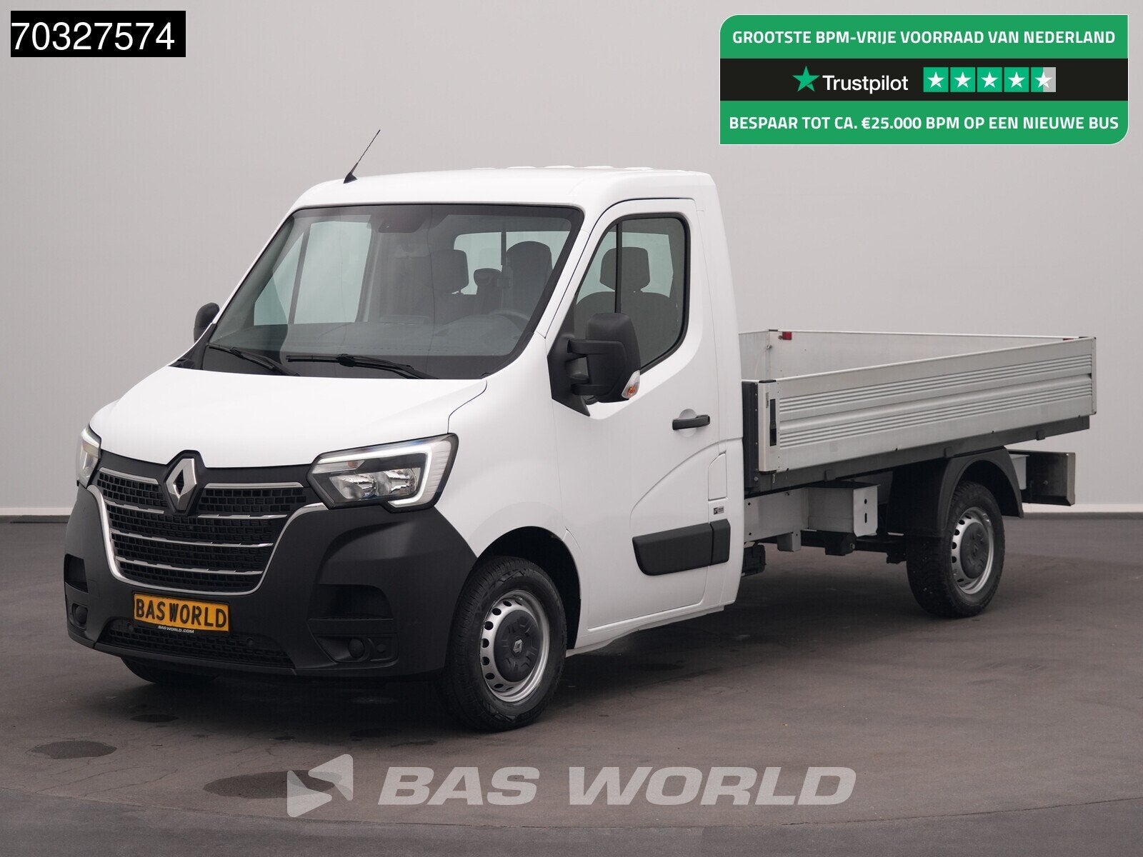 Renault Master 135PK Open Laadbak LED Airco Cruise Euro6 Pri, Gebruikt, Euro 6, 4 cilinders, Wit