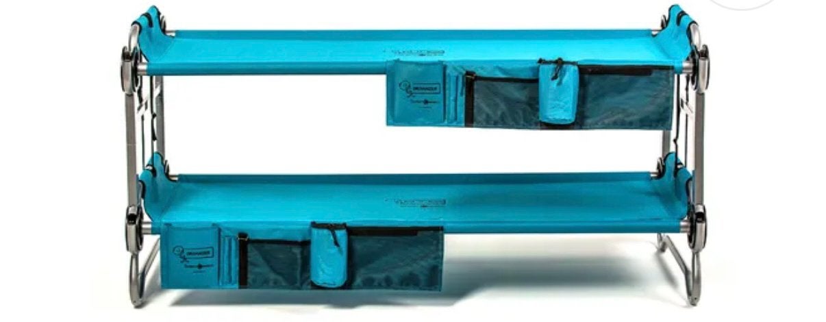 Kid-O-Bunk stapelbed blauw - Draagbaar en veelzijdig, Ophalen, Gebruikt, 70 cm of minder, Tweepersoons