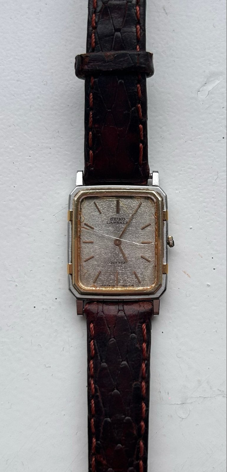 Vintage Seiko Lassale Quartz Horloge Jaren '80 Tweekleurig, Met bandje, Verzenden, Polshorloge, 1960 of later