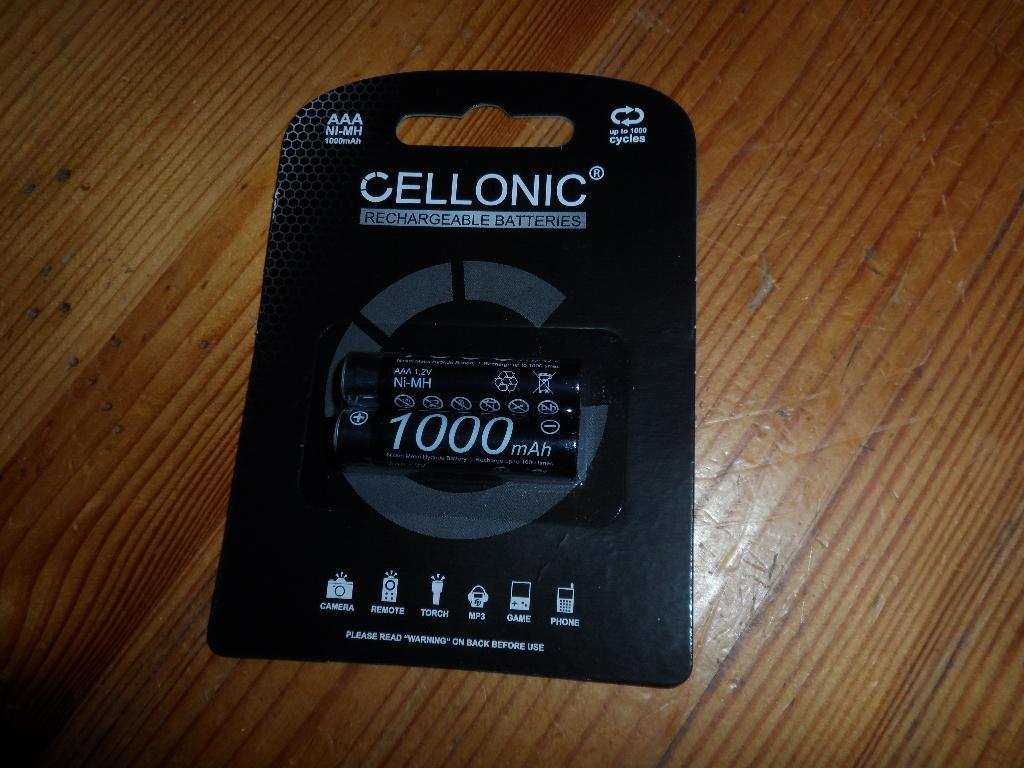 Cellonic aaa ni mh rechargeable batterijen 1000mah 2x, Audio, Tv en Foto, Accu's en Batterijen, Ophalen of Verzenden, Nieuw, Oplaadbaar