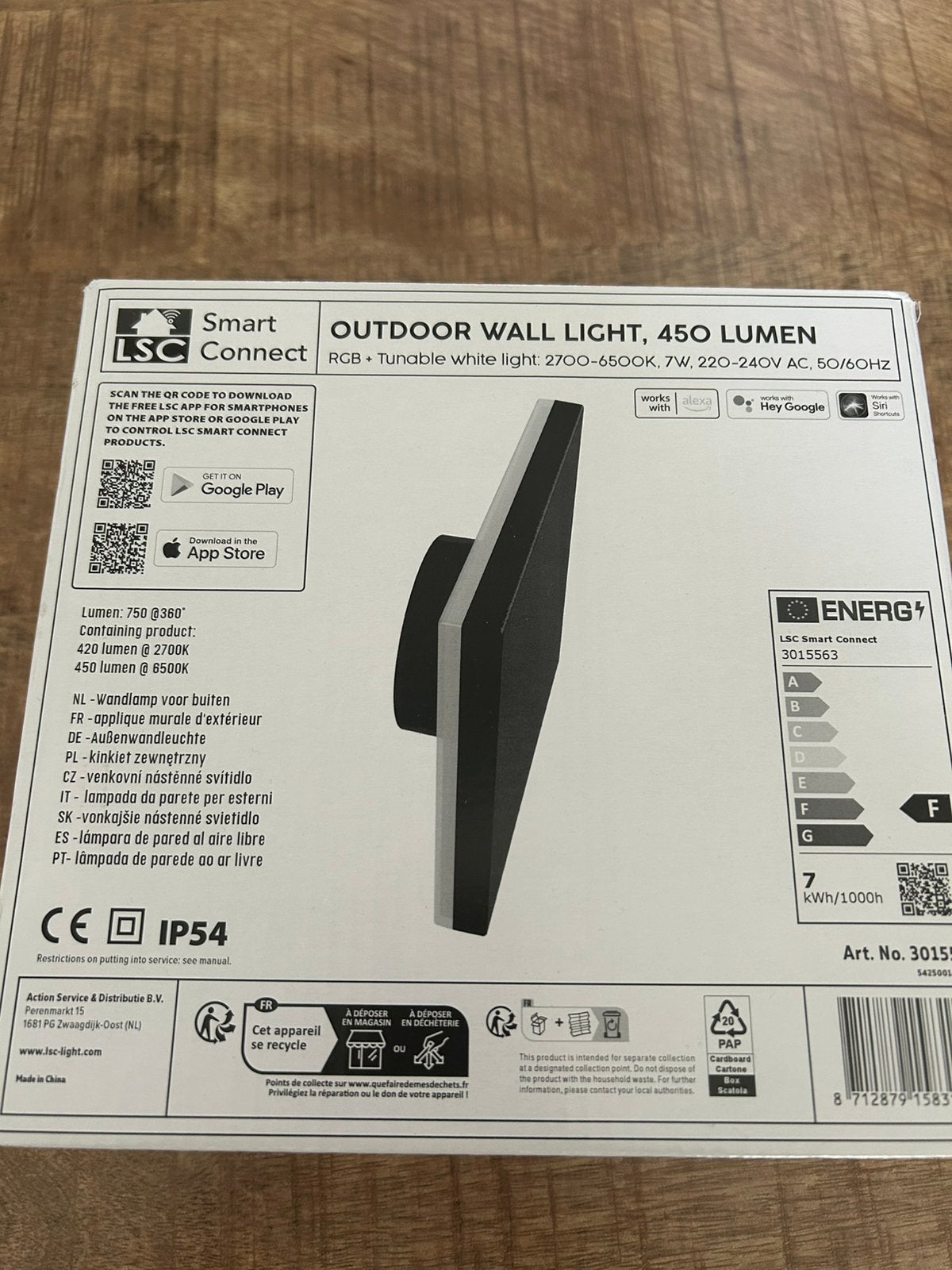Smart wandlamp nieuw, Tuin en Terras, Buitenverlichting, Minder dan 50 watt, Wandlamp, Aluminium, Ophalen of Verzenden