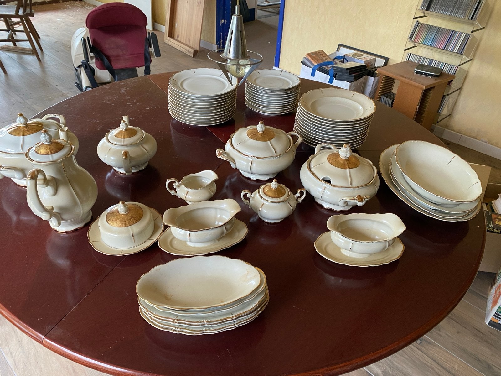 Prachtig Bavaria Porselein Servies - Wit met Gouden Rand, Ophalen