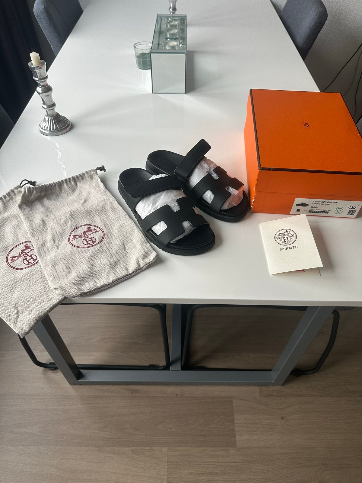 Hermès slippers  Zwart - Maat 42, Ophalen of Verzenden, Nieuw, Zwart, Sandalen of Muiltjes