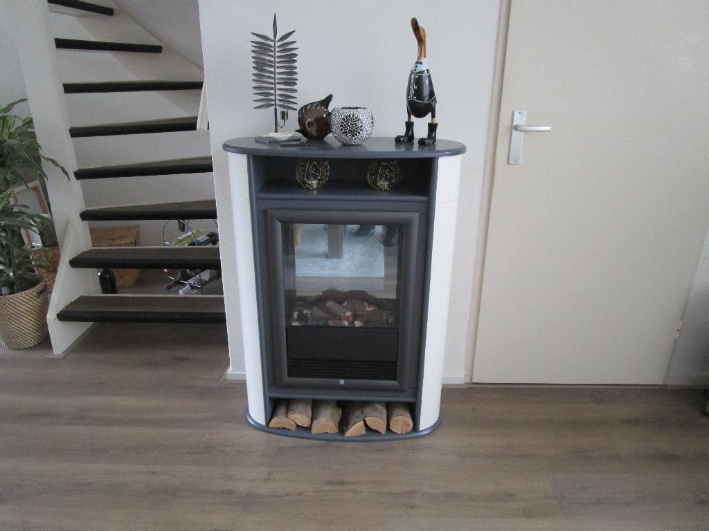 Sfeerkachel met verwarming, Huis en Inrichting, Kachels, Gebruikt, Vrijstaand, Overige soorten, Elektrisch, Ophalen