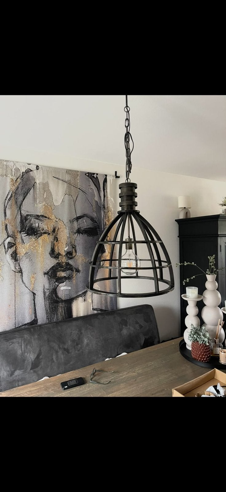 Industriele hanglamp., Ophalen, Zo goed als nieuw