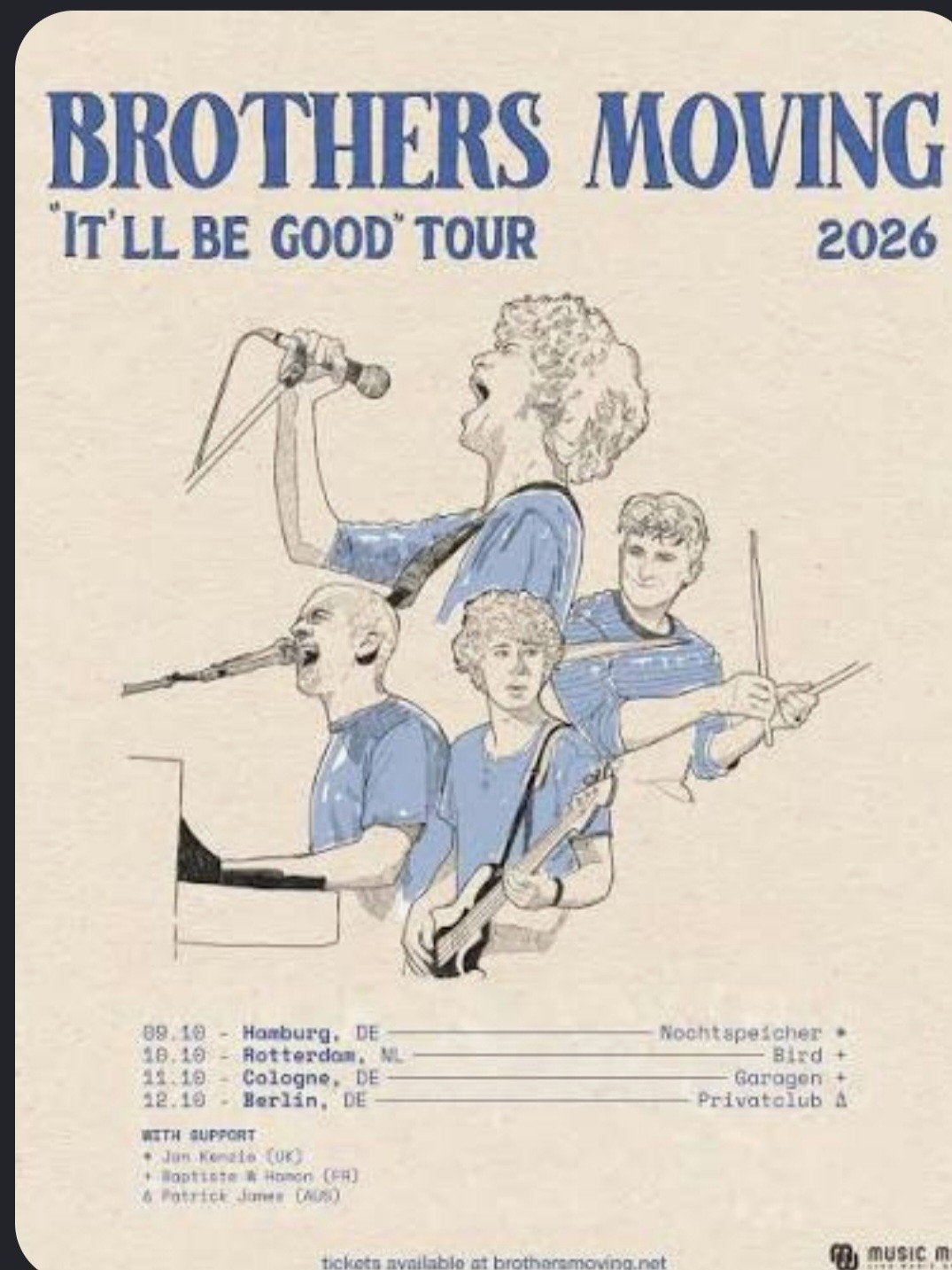 concert Brother's moving in rotterdam, Tickets en Kaartjes, Twee personen