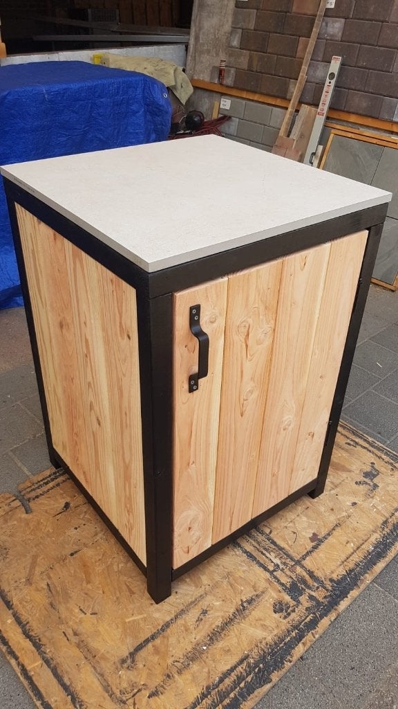 Buitenkast , buitenkeuken van douglas hout en keramisch blad, Tuin en Terras, Ophalen, Nieuw
