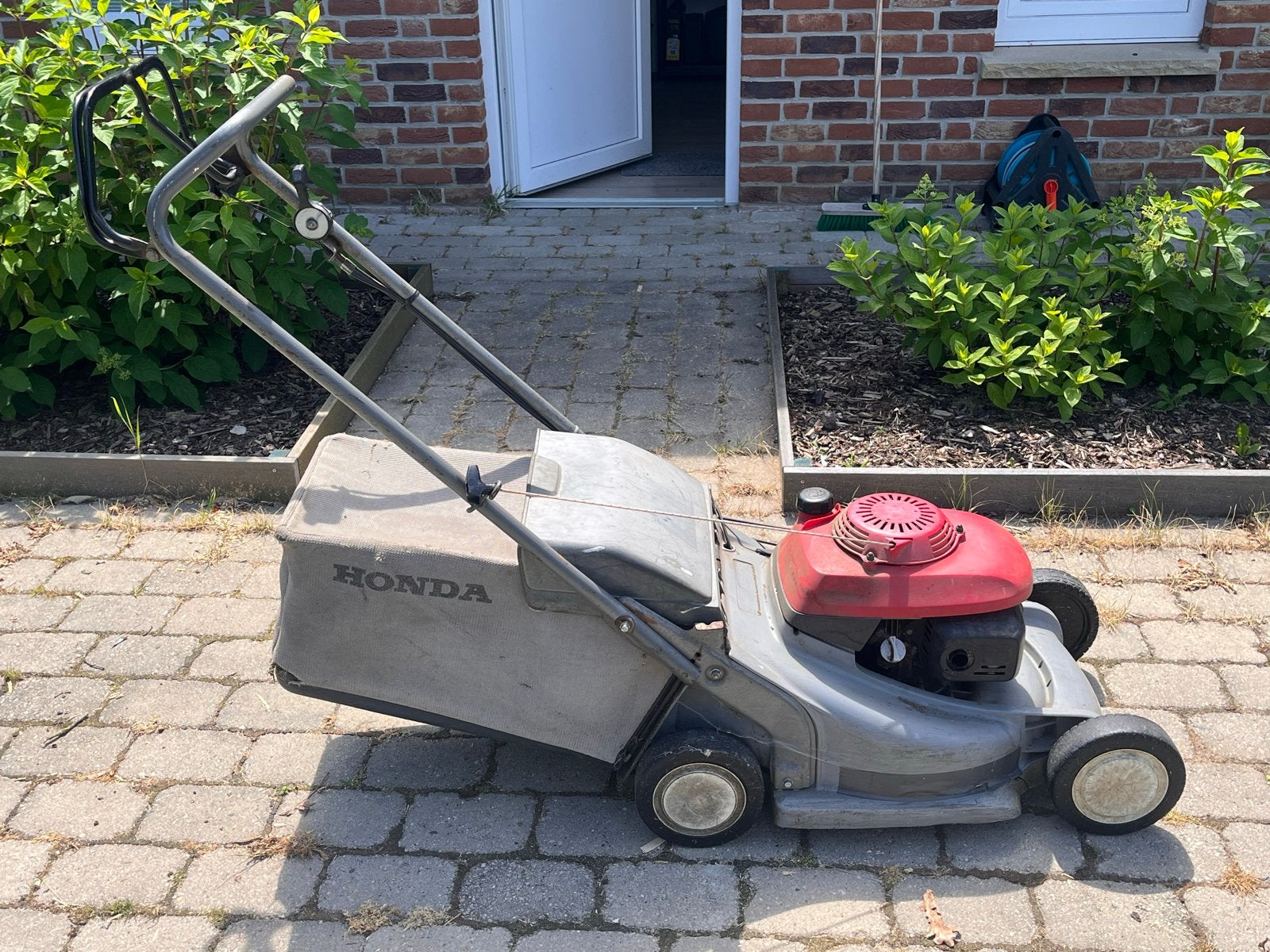 Honda HRB475C Benzine Grasmaaier met Opvangzak, Cirkelmaaier, Gebruikt, Ophalen of Verzenden, 40 t/m 49 cm