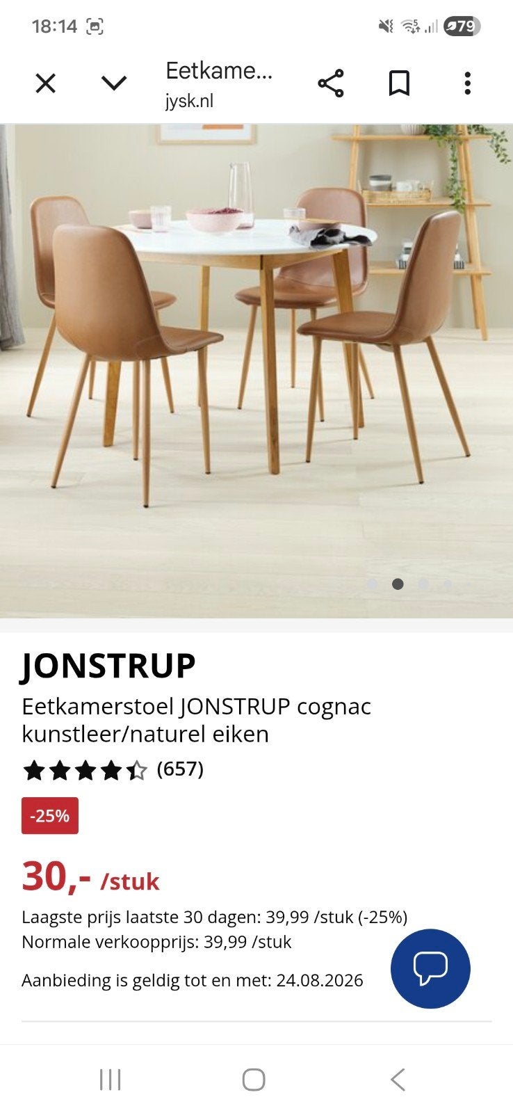 eetkamerstoelen, Ophalen, Kunststof, Gebruikt, Bruin
