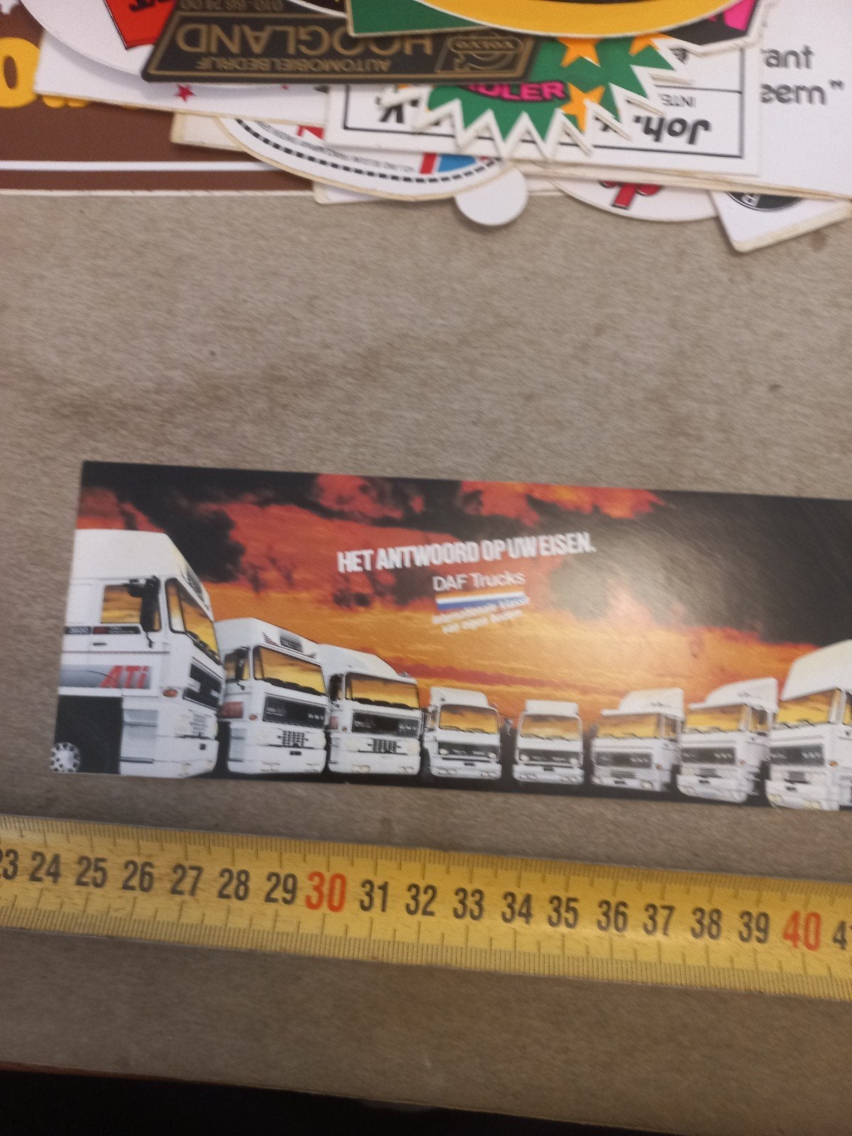 DAF Trucks sticker - Het antwoord op uw eisen, Verzamelen, Ophalen of Verzenden, Gebruikt, Auto of Motor