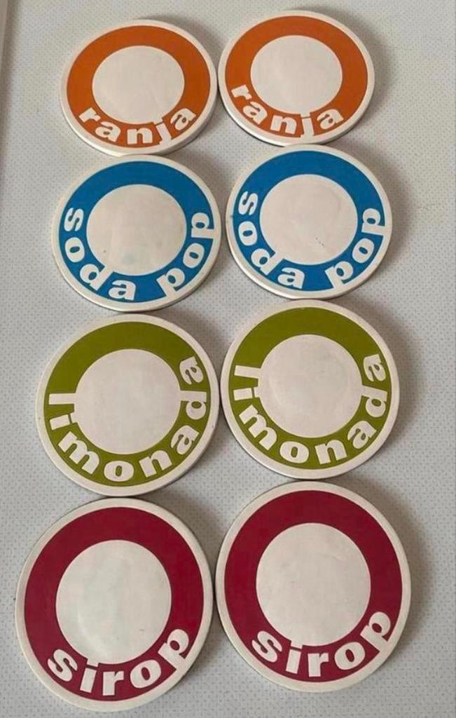 8 Onderzetters Ranja-Soda-Limonade-Sirop. Drsn. 8 cm., Verzamelen, Ophalen of Verzenden, Zo goed als nieuw, Gebruiksvoorwerp